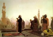 Jean Leon Gerome Prayer on the Rooftops of Cairo Sweden oil painting artist